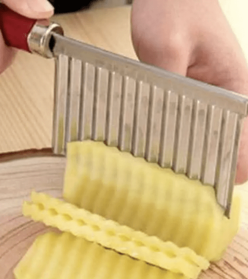 Vroxy Kitchen Plastic Crinkle Cut Knife Vegetable Potato Chip Cutter French Fry, Onion, Fruit, Chip, Salad, Cutter Knife Tool (1Pcs) - Image 3